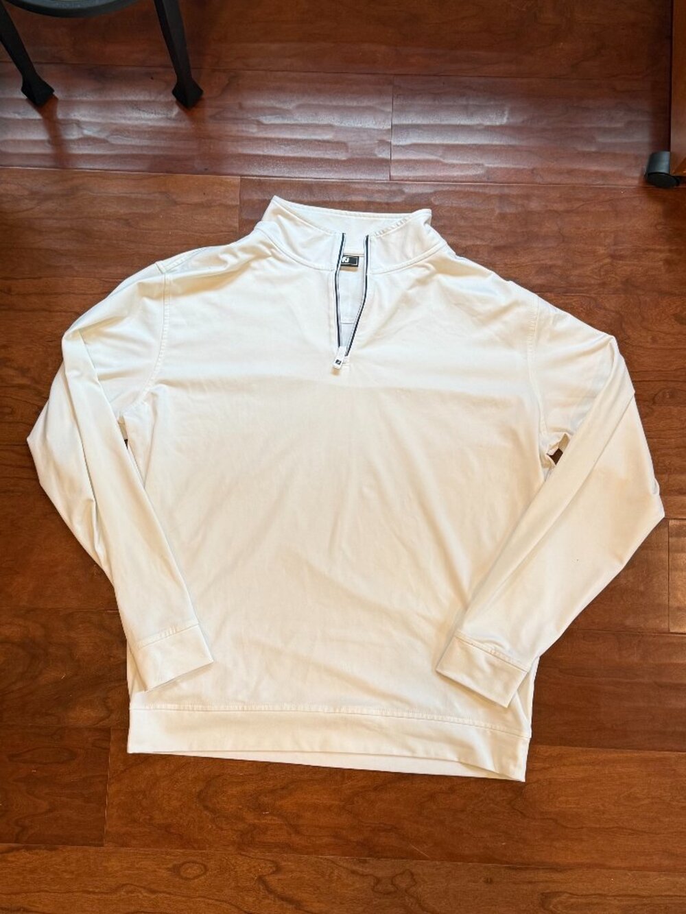Footjoy Men's White Quarter Zip, Size L